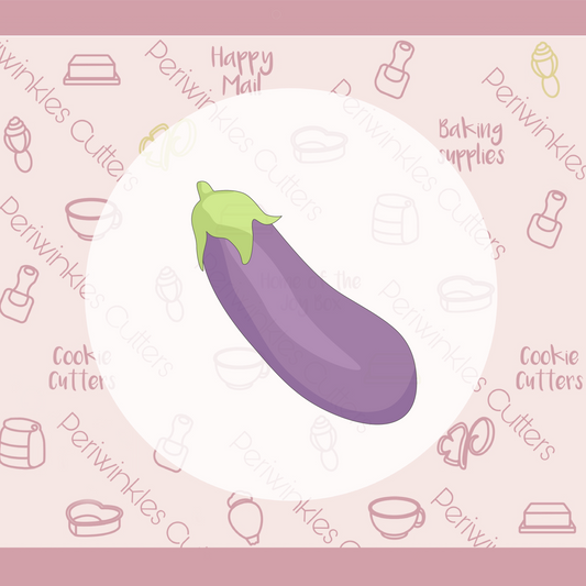 Eggplant  Cookie Cutter - Periwinkles Cookie Cutters 