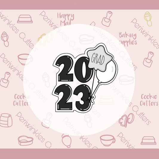 2023 Graduation Balloons Cookie Cutter - Periwinkles Cutters