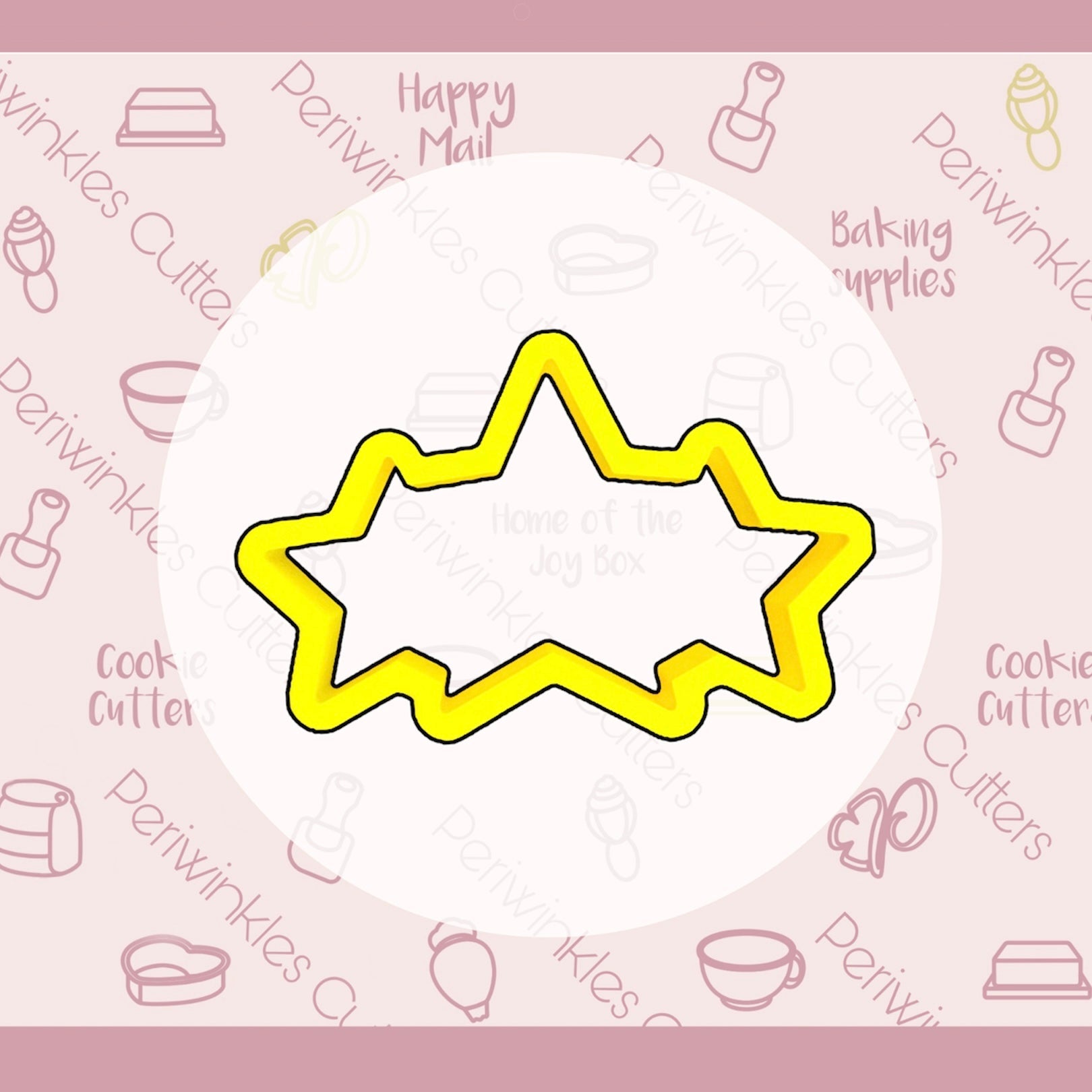 3 Stars Banner Cookie Cutter - Periwinkles Cutters