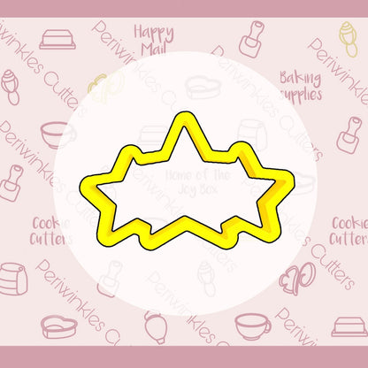 3 Stars Banner Cookie Cutter - Periwinkles Cutters
