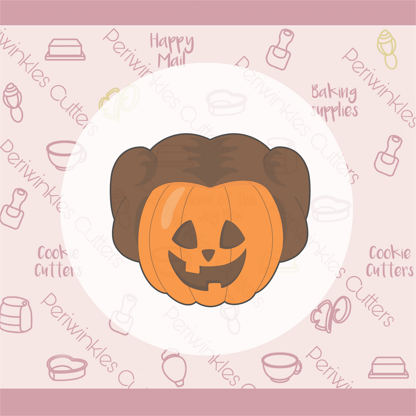 Cool Princess Hair Pumpkin Cookie Cutter - Periwinkles Cookie Cutters 