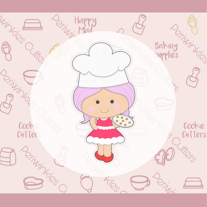 Baker Girl Cookie Cutter - Periwinkles Cookie Cutters 