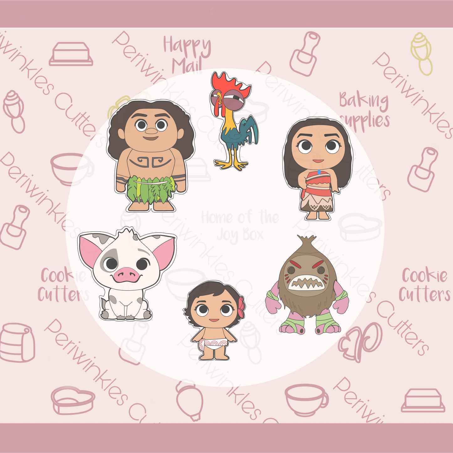 Island Tribe Full Bodies Set of Cookie Cutters - Periwinkles Cookie Cutters 