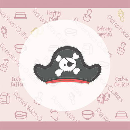 Pirate Hat Cookie Cutter - Periwinkles Cookie Cutters 