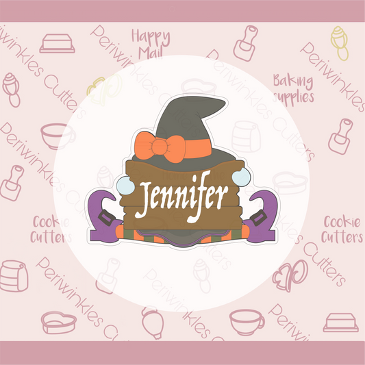Witch Plaque Cookie Cutter - Periwinkles Cookie Cutters 