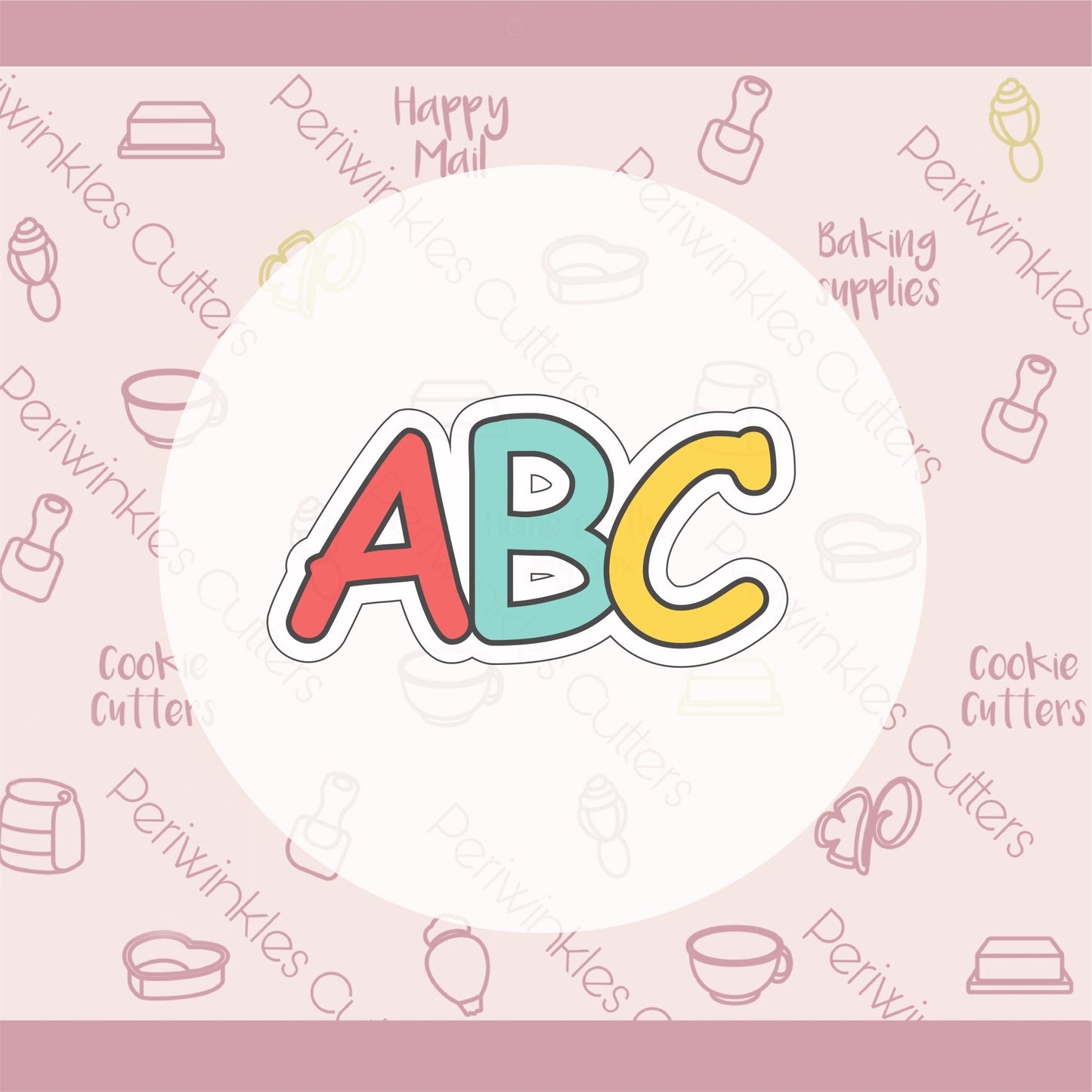 ABC Letters Cookie Cutter - Periwinkles Cutters