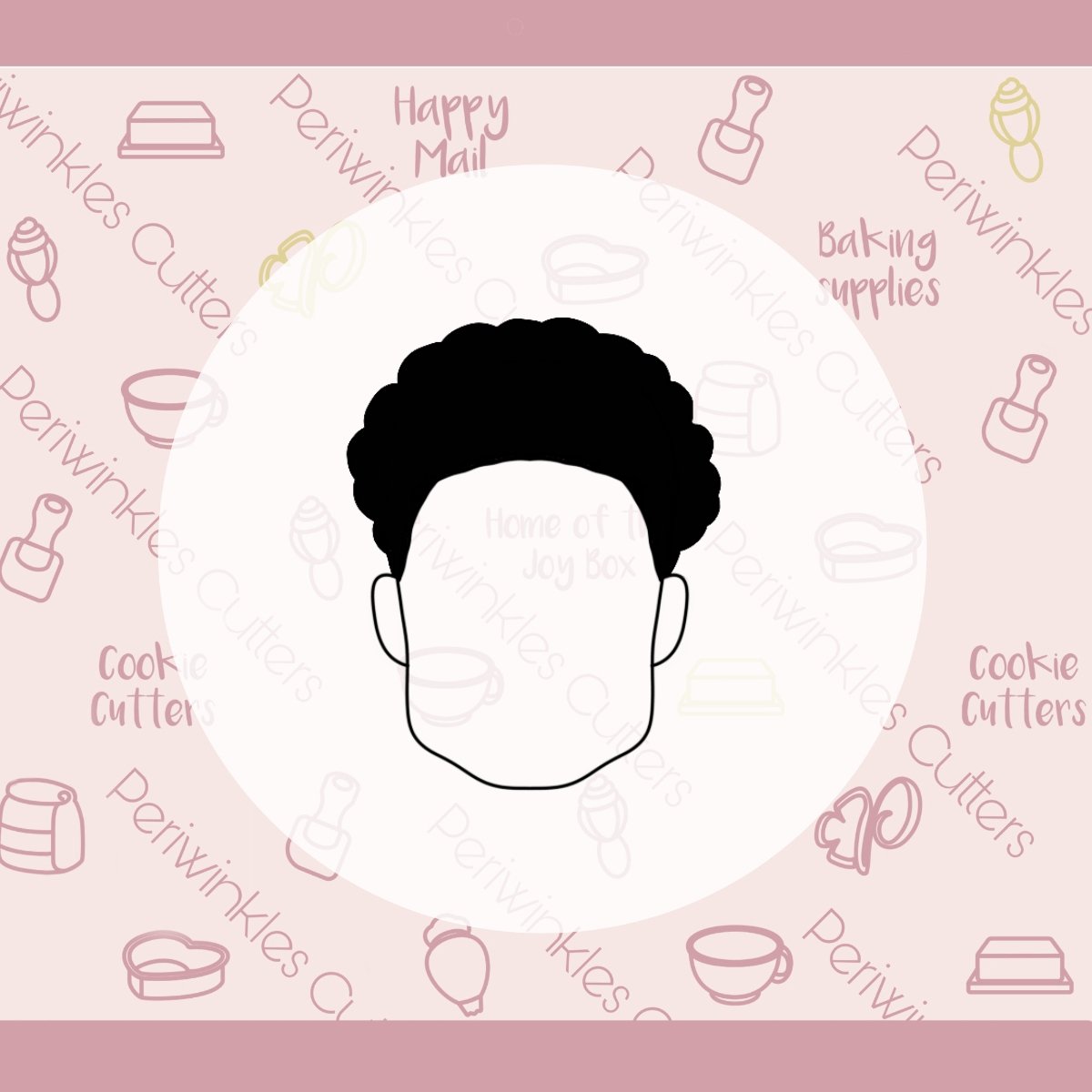 Afro Dad Silhouette Cookie Cutter - Periwinkles Cutters