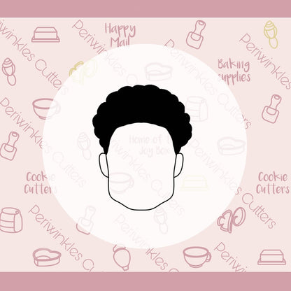 Afro Dad Silhouette Cookie Cutter - Periwinkles Cutters
