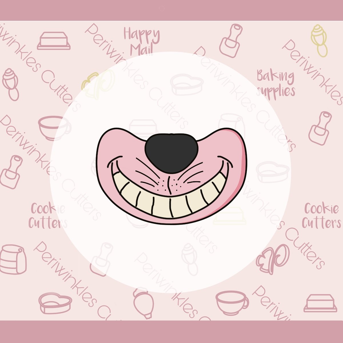 Alice Cat Smile Cookie Cutter - Periwinkles Cutters