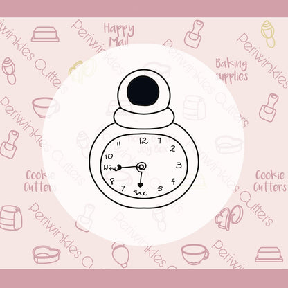 Alice Pocket Watch Cookie Cutter - Periwinkles Cutters