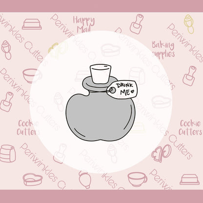 Alice Potion Bottle Cookie Cutter - Periwinkles Cutters
