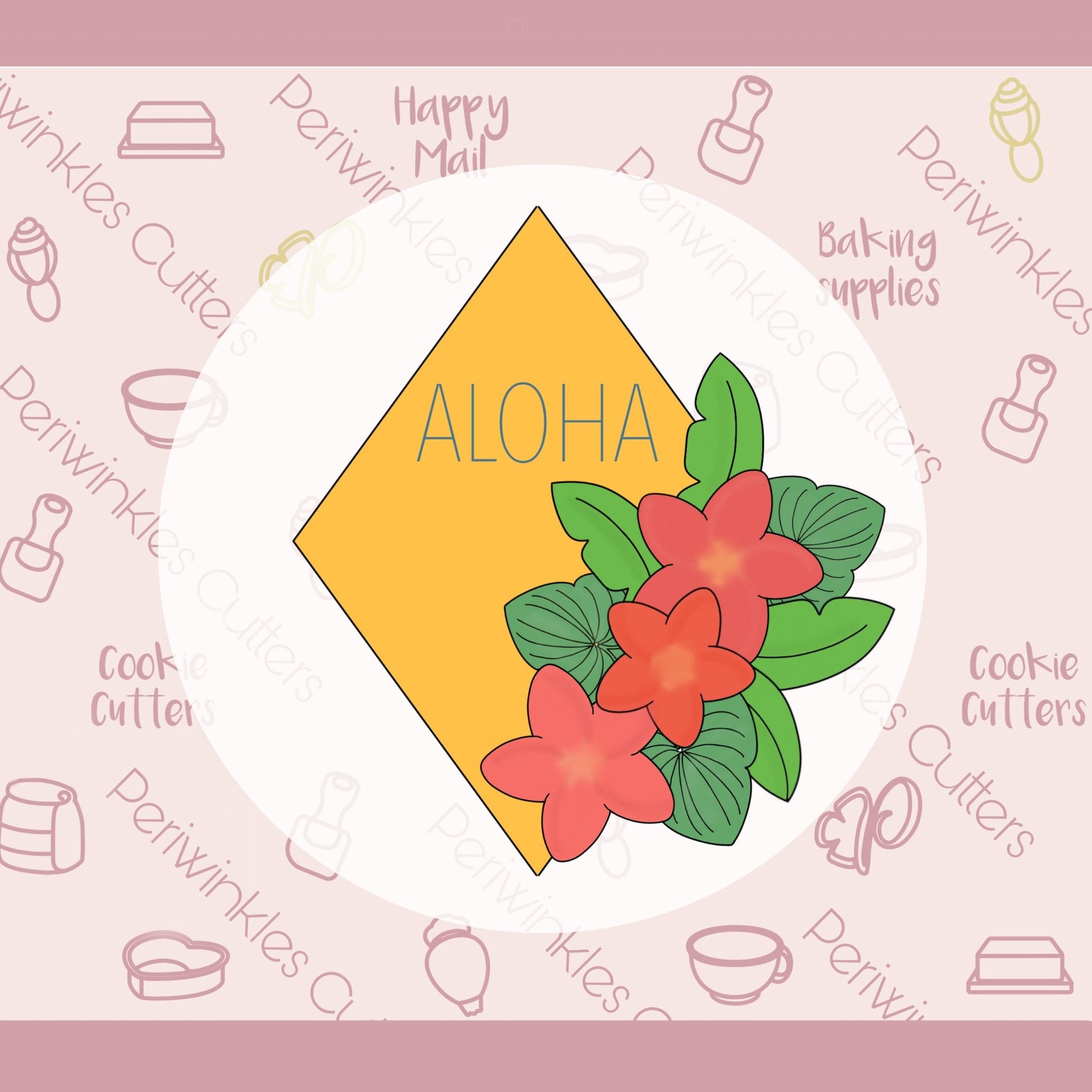 Aloha Frame Cookie Cutter - Periwinkles Cutters