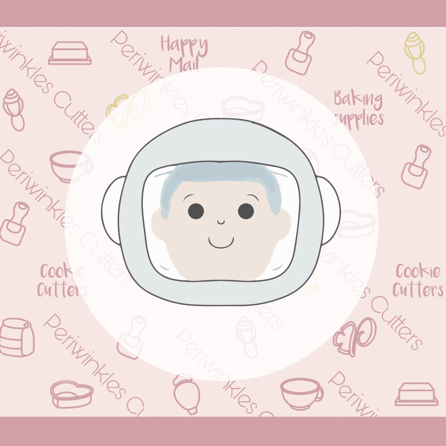 Astronaut Helmet Cookie Cutter - Periwinkles Cutters