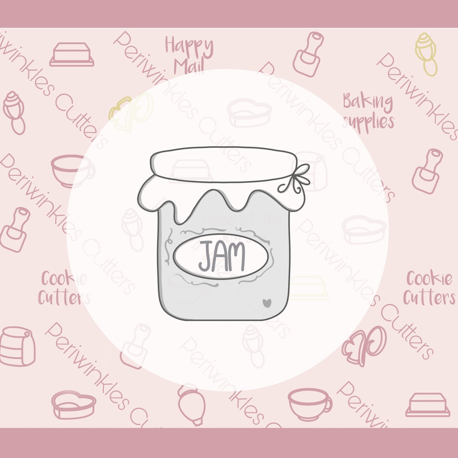 Autumn Jam Jar Cookie Cutter - Periwinkles Cutters