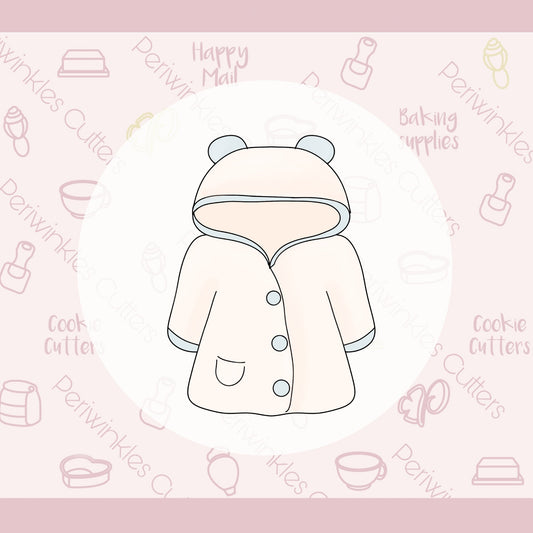 Baby Bear Cardigan Cookie Cutter - Periwinkles Cutters