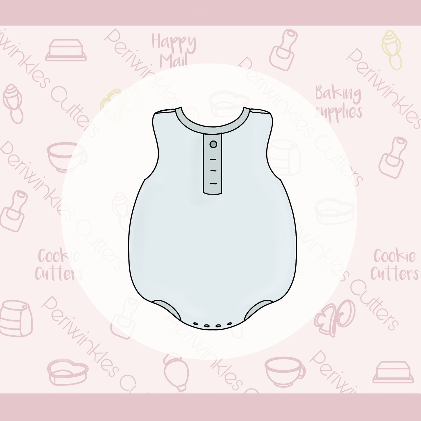 Baby Bodysuit Cookie Cutter - Periwinkles Cutters