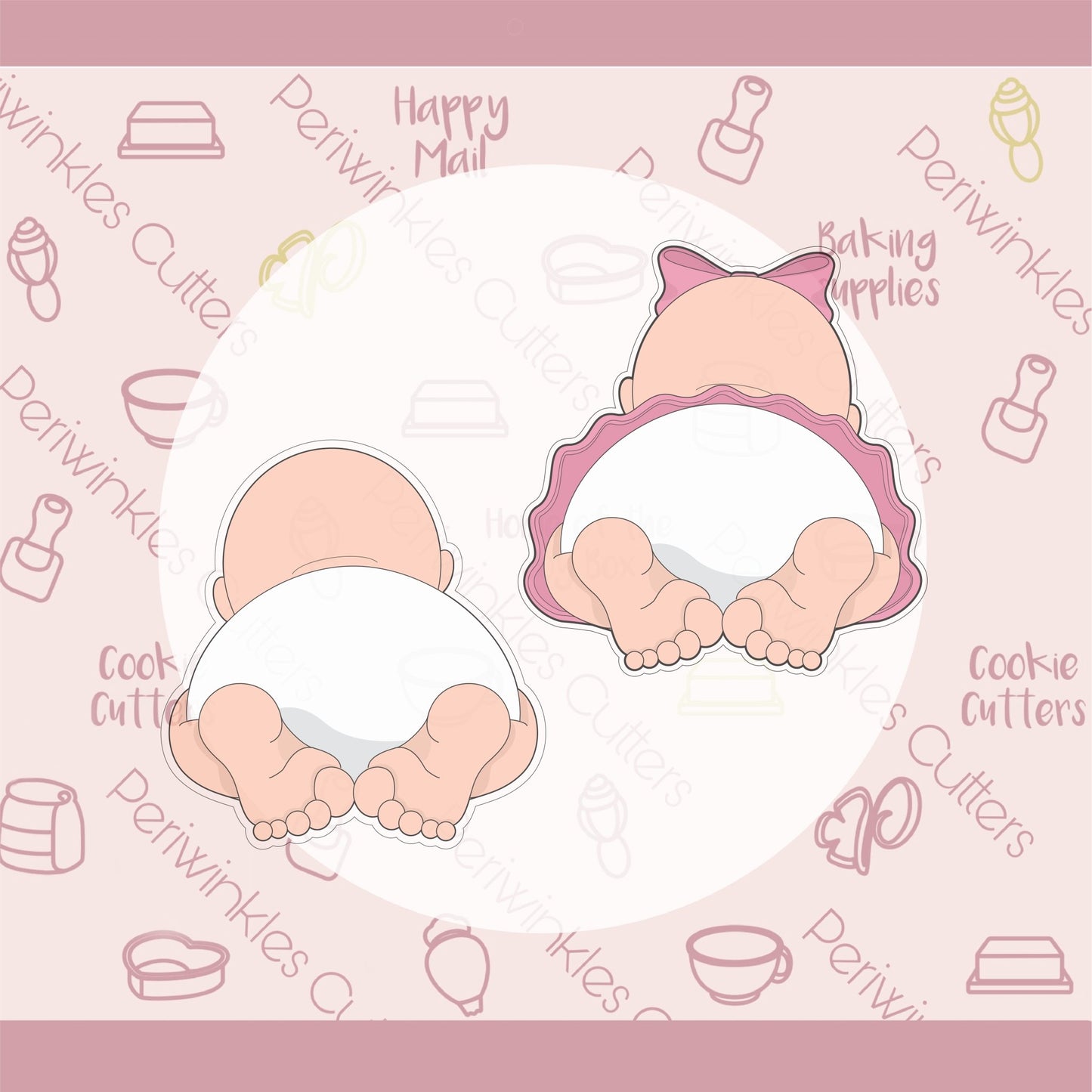 Baby Crawling Cookie Cutter - Periwinkles Cutters