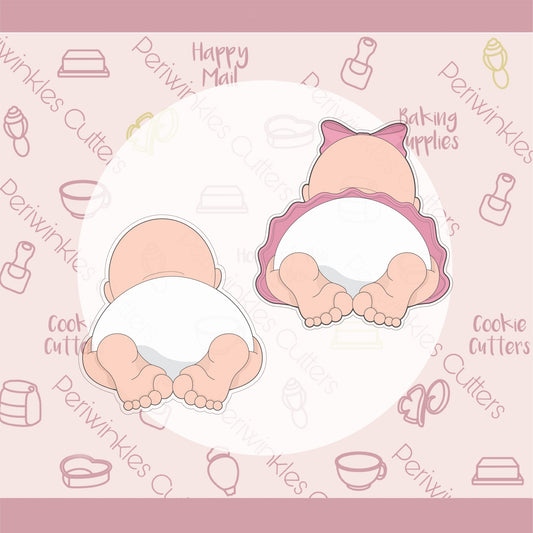 Baby Crawling Cookie Cutter - Periwinkles Cutters