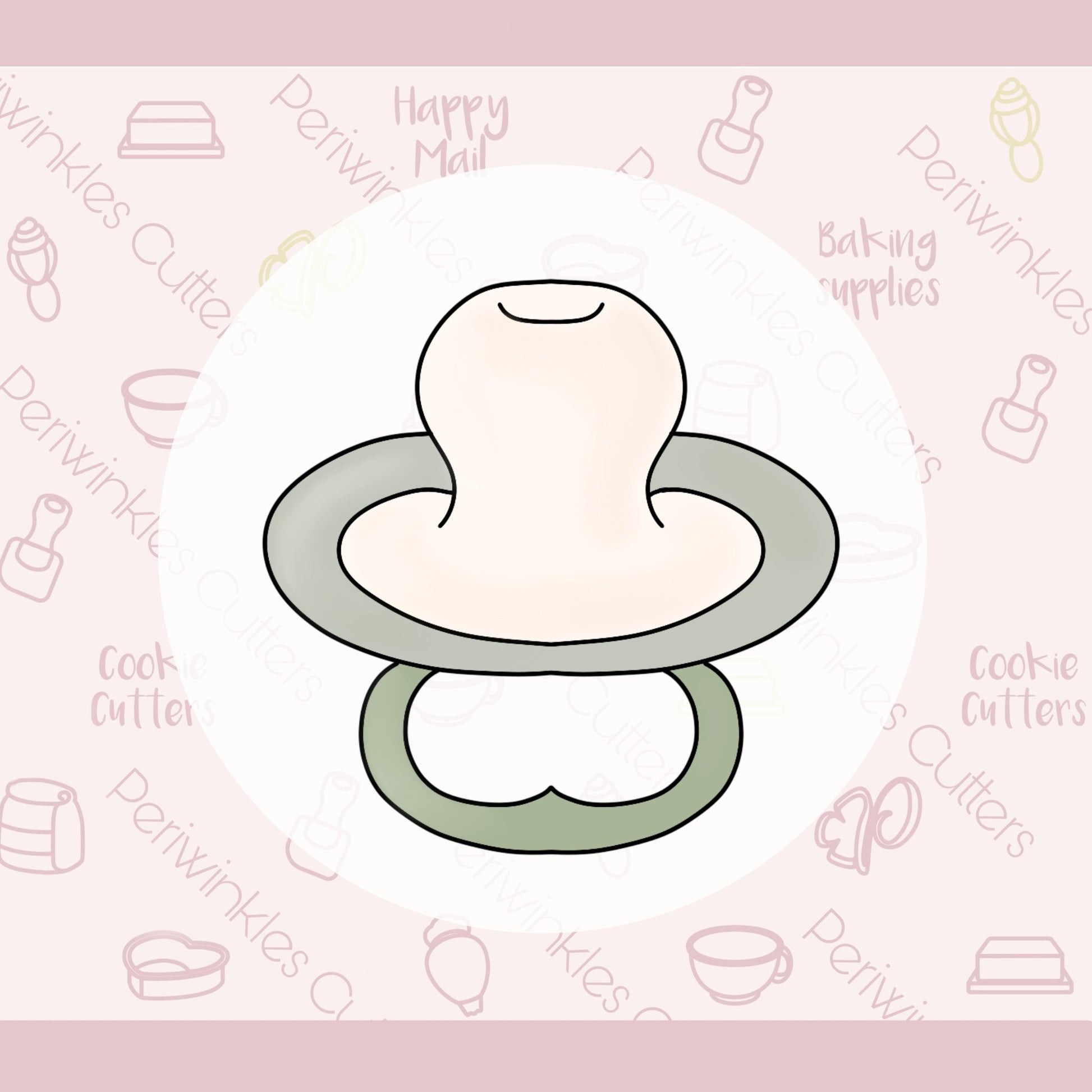 Baby Pacifier Cookie Cutter - Periwinkles Cutters