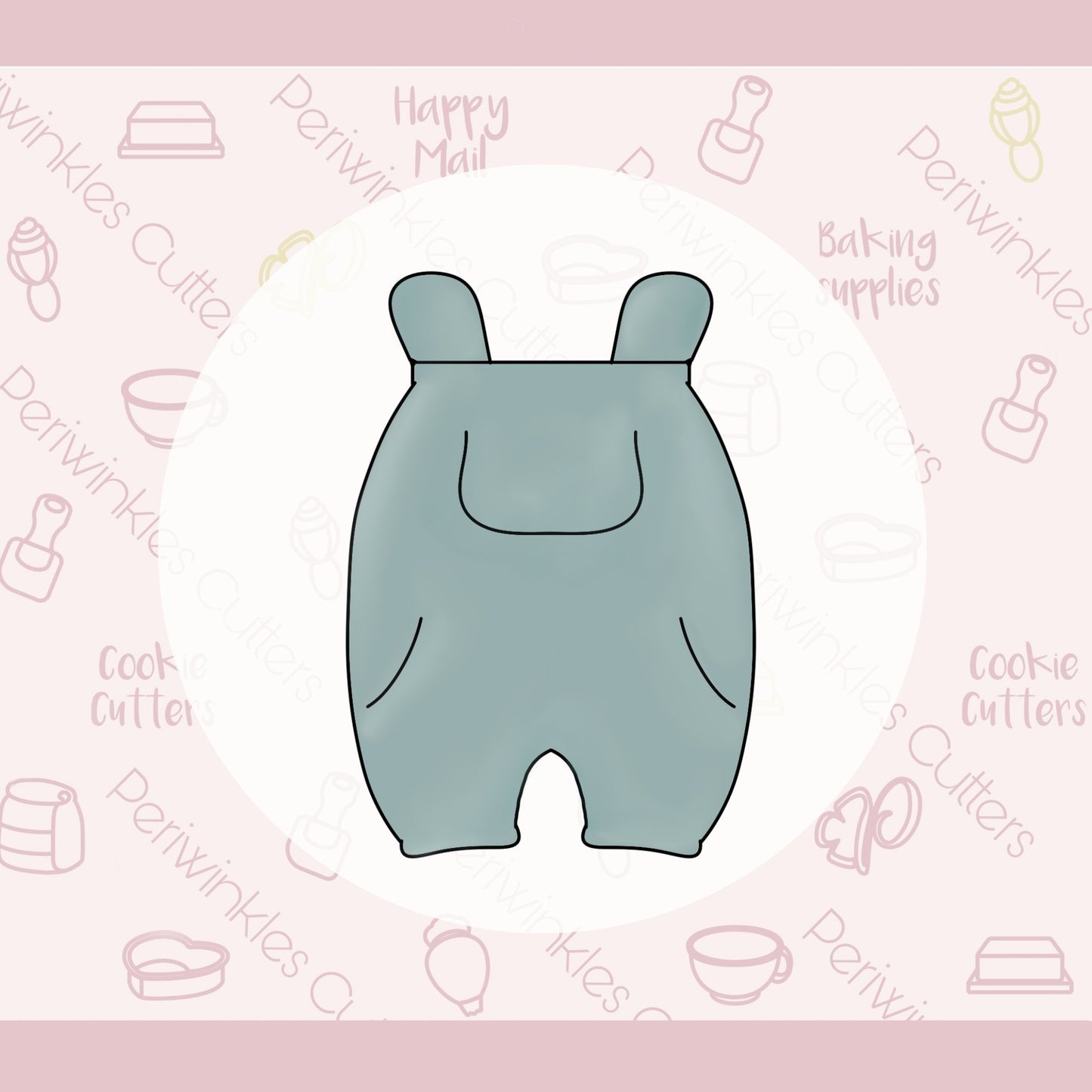 Baby Romper Cookie Cutter - Periwinkles Cutters