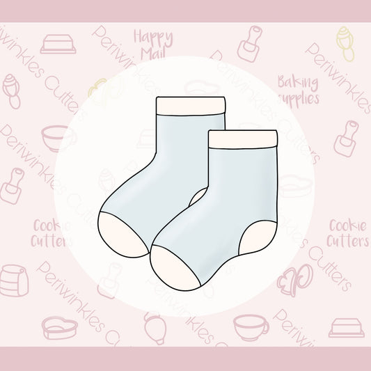 Baby Socks Cookie Cutter - Periwinkles Cutters