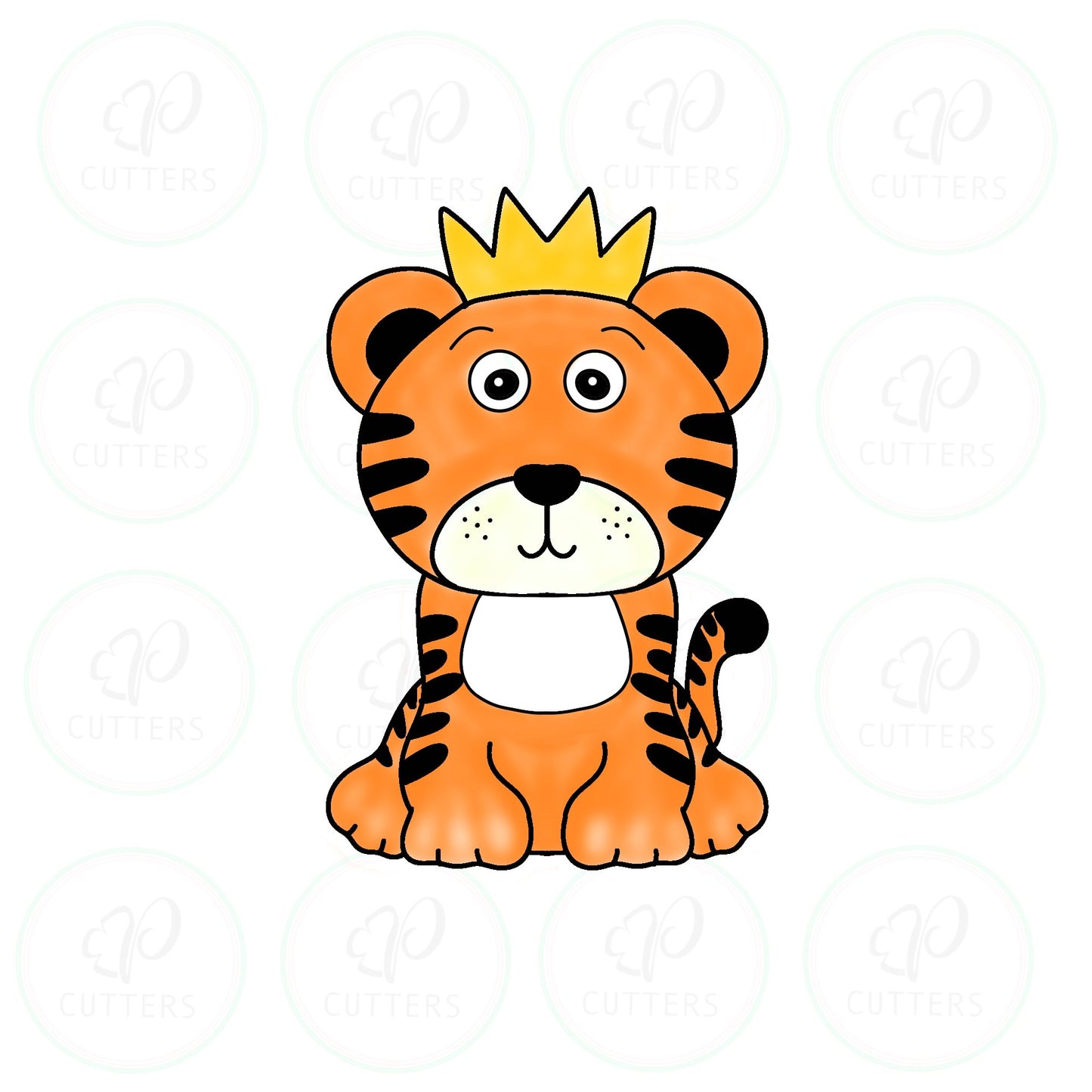 Baby Tiger King Full Body Cookie Cutter - Periwinkles Cutters