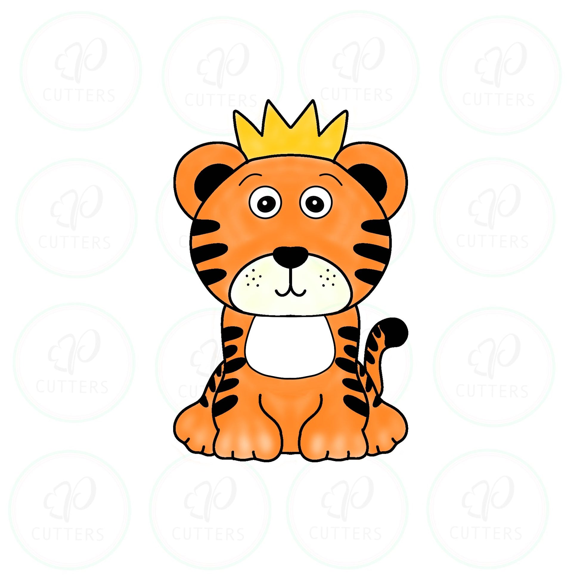 Baby Tiger King Full Body Cookie Cutter - Periwinkles Cutters