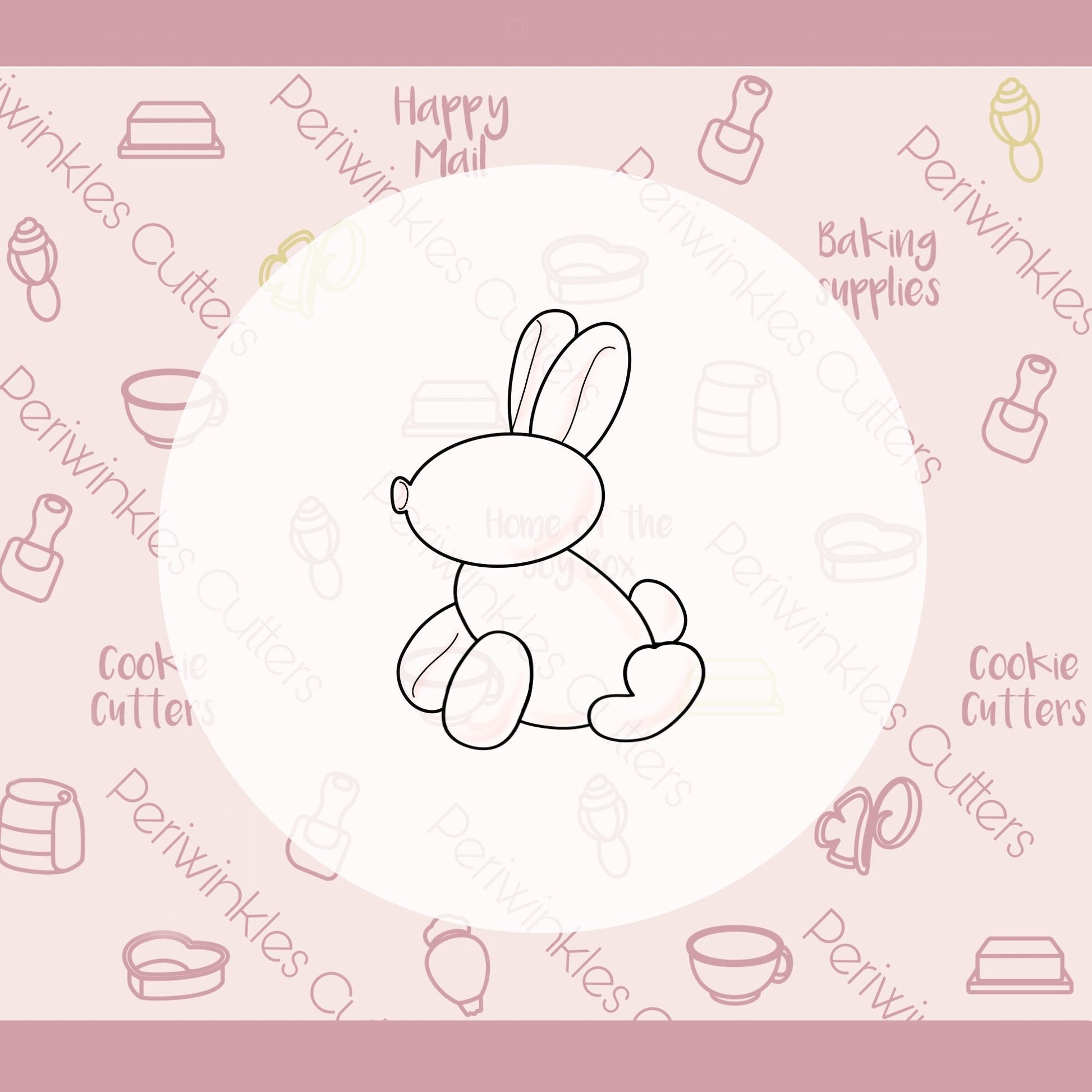 Balloon Animal Bunny Cookie Cutter - Periwinkles Cutters