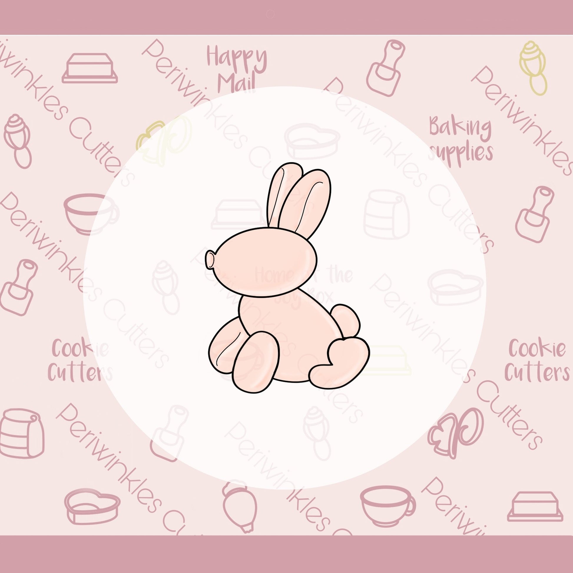 Balloon Animal Bunny Cookie Cutter - Periwinkles Cutters