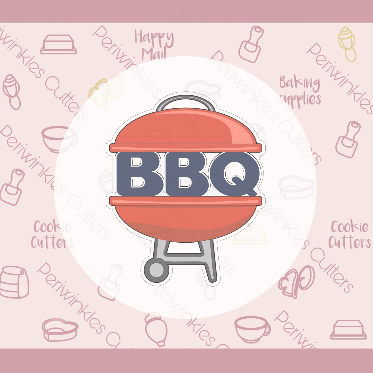 BBQ Grill Cookie Cutter - Periwinkles Cutters