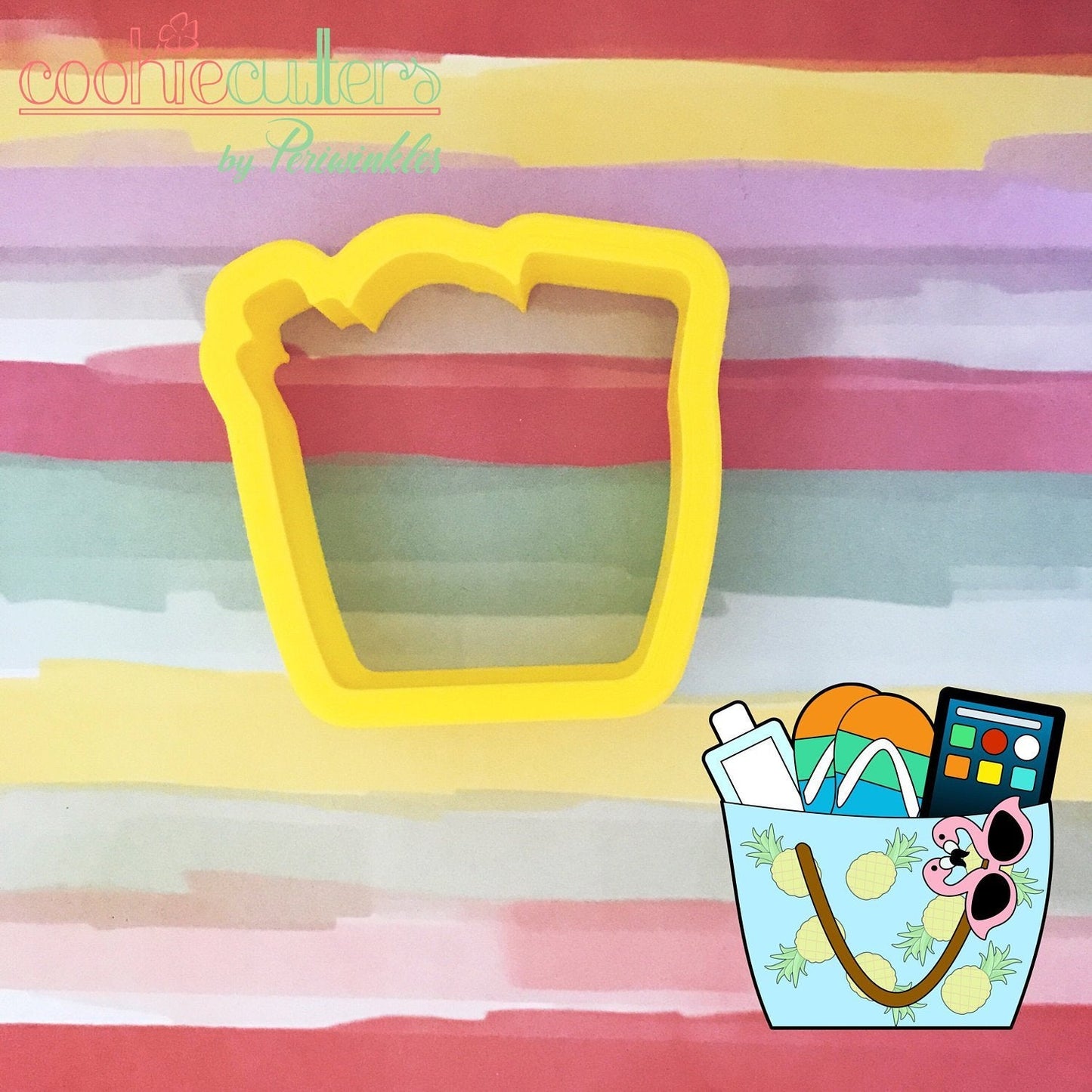Beach Tote Bag Cookie Cutter - Periwinkles Cutters