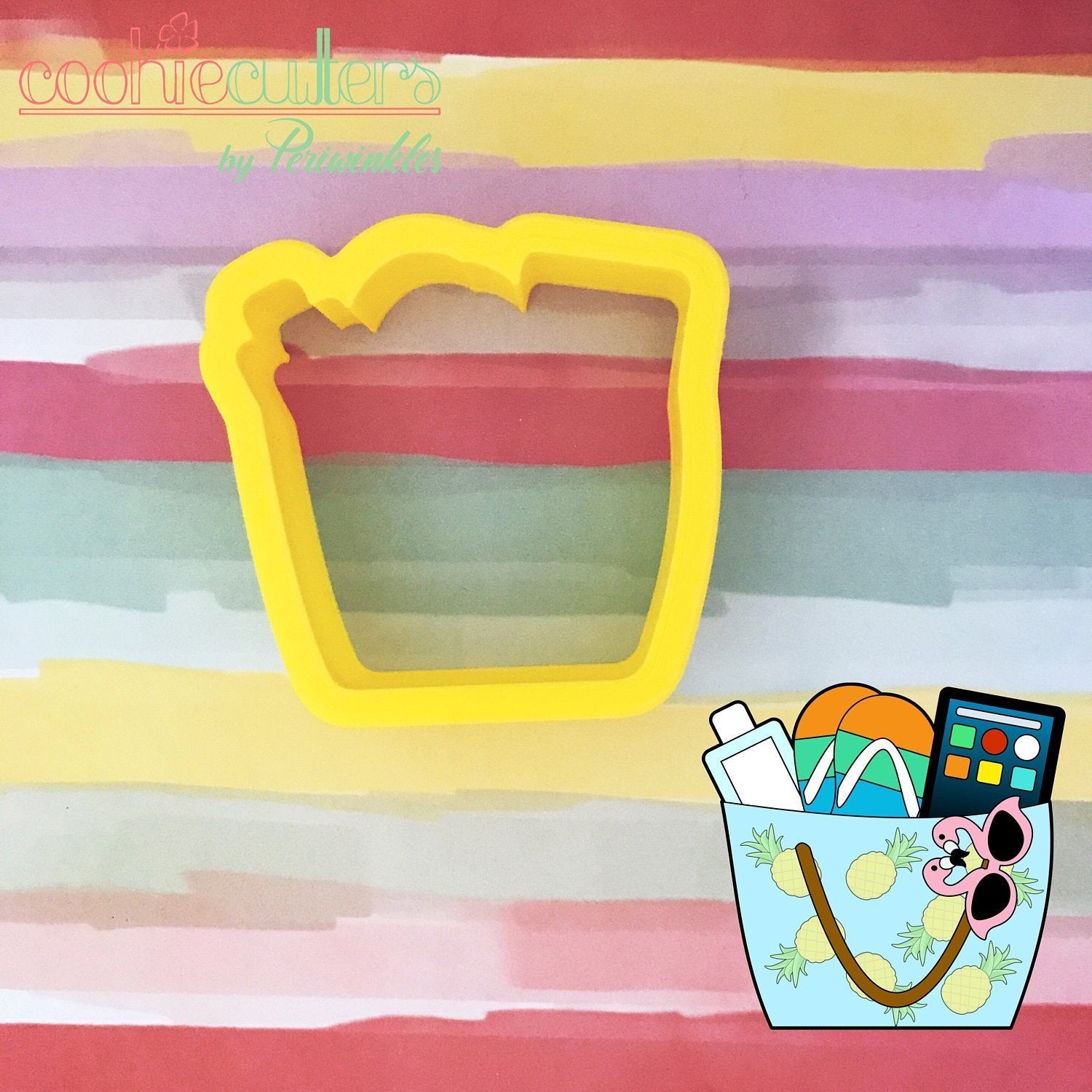 Beach Tote Bag Cookie Cutter - Periwinkles Cutters