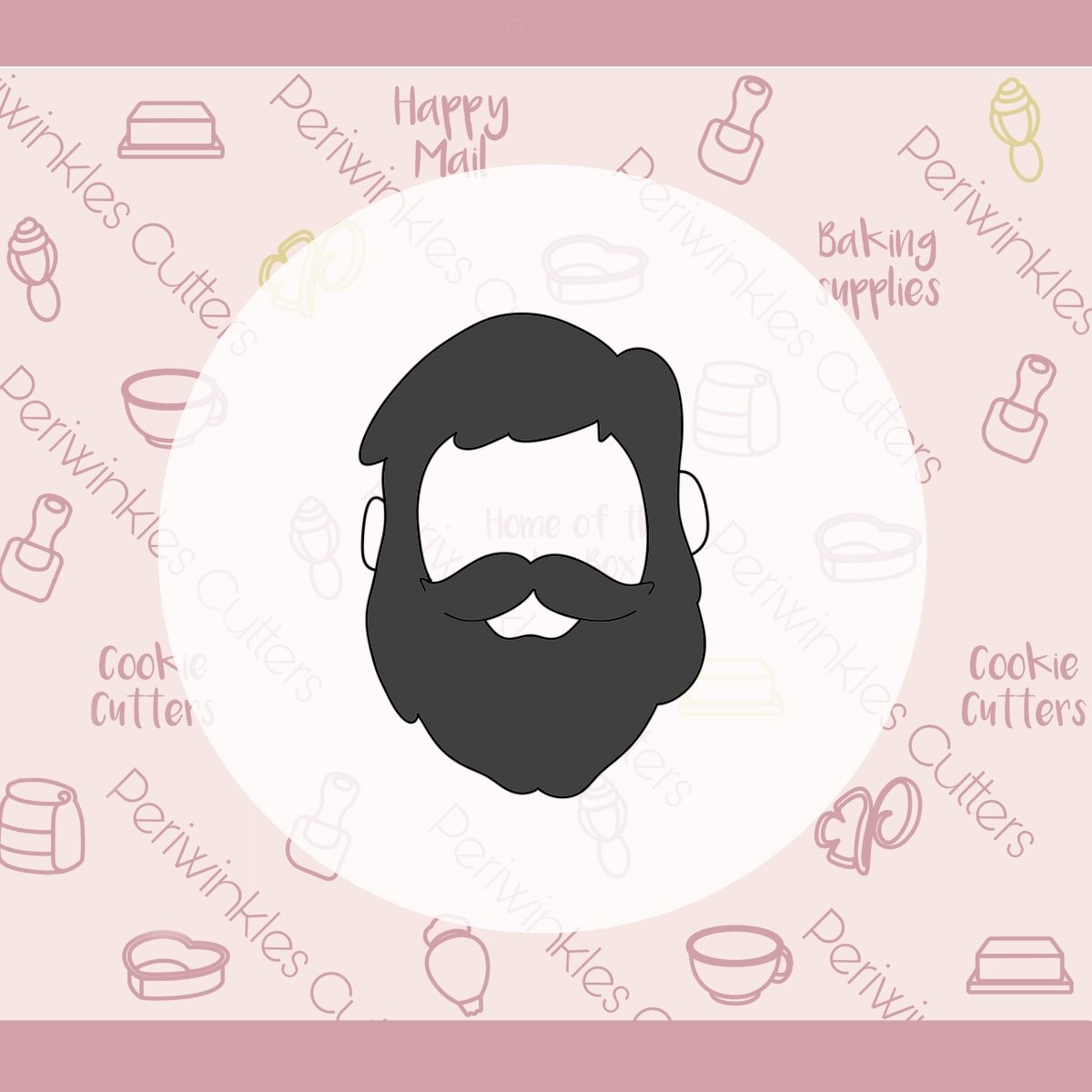 Beard Dad Silhouette Cookie Cutter - Periwinkles Cutters