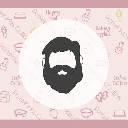 Beard Dad Silhouette Cookie Cutter - Periwinkles Cutters