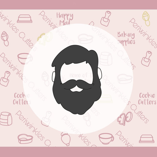 Beard Dad Silhouette Cookie Cutter - Periwinkles Cutters