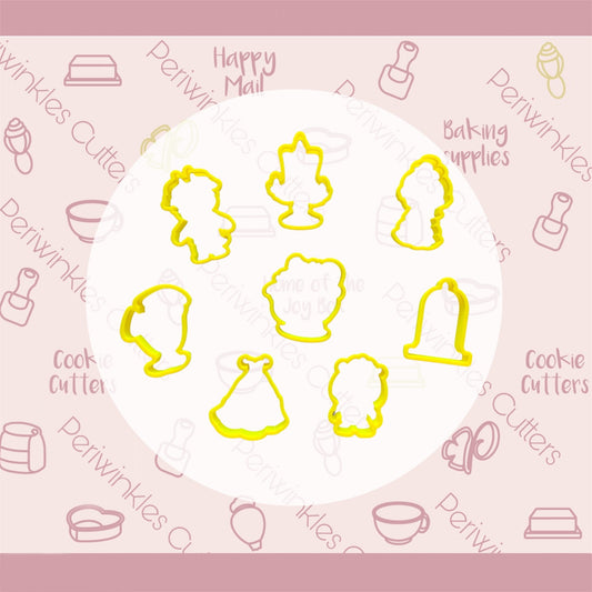 Beauty Princess Inspired Cookie Cutter - Individually - Periwinkles Cutters