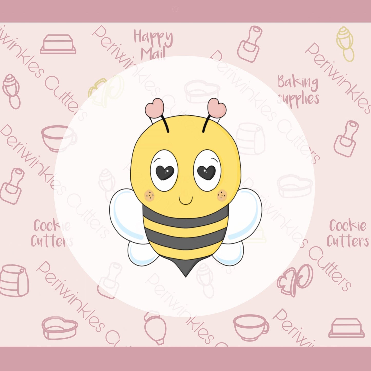 Bee Love Cookie Cutter - Periwinkles Cutters