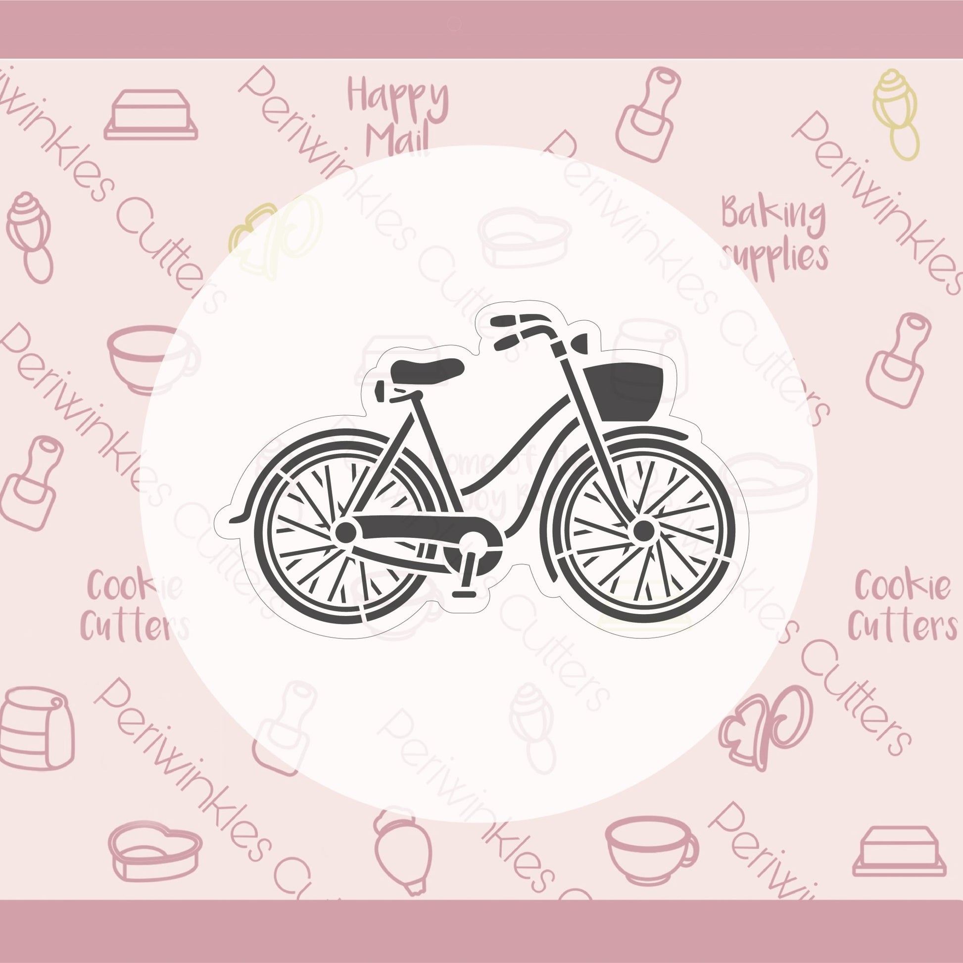 Bicycle Cookie Cutter - Periwinkles Cutters
