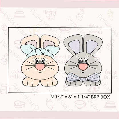 Big Ears Bunnies Set 3 Cookie Cutter - Periwinkles Cutters
