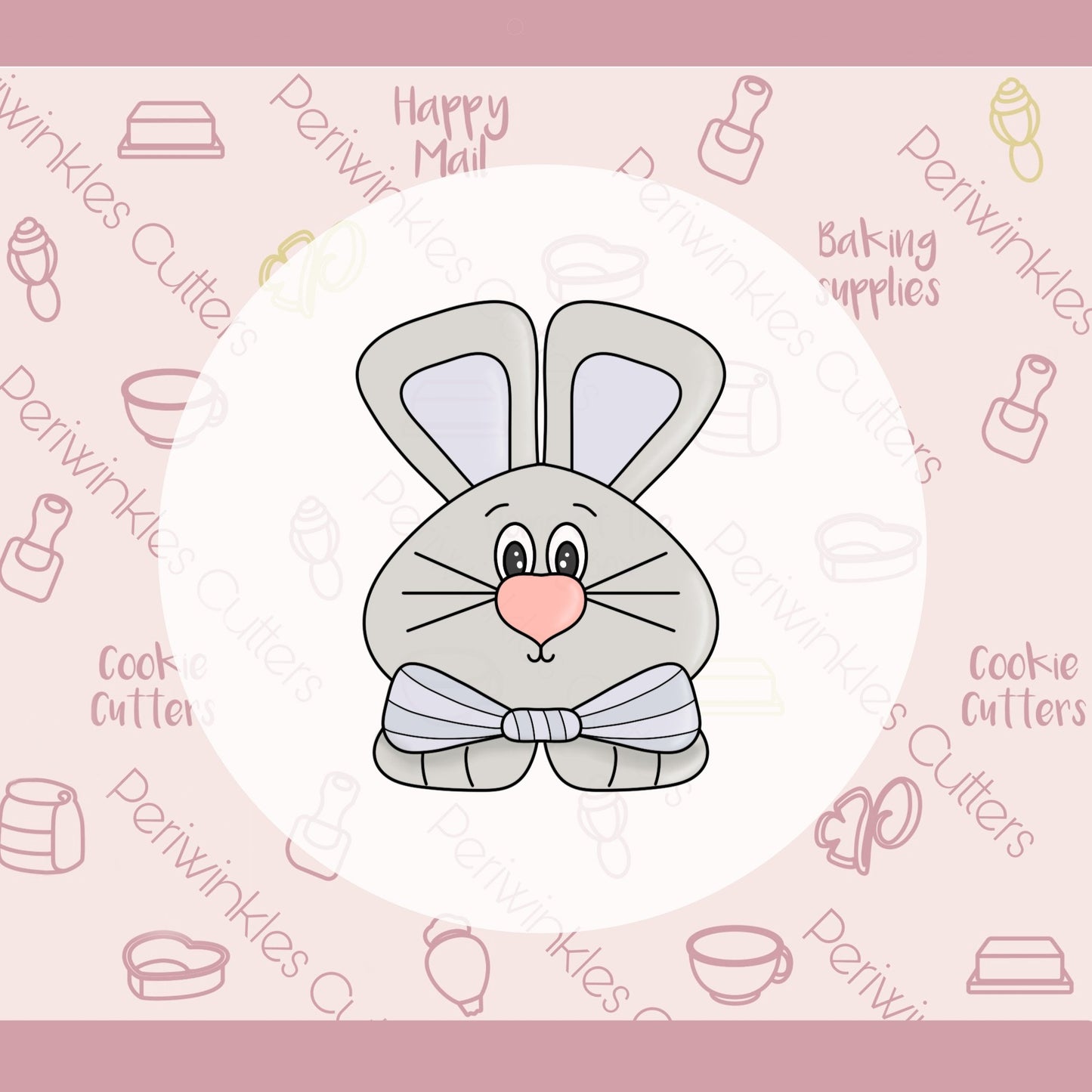 Big Ears Bunnies Set 3 Cookie Cutter - Periwinkles Cutters