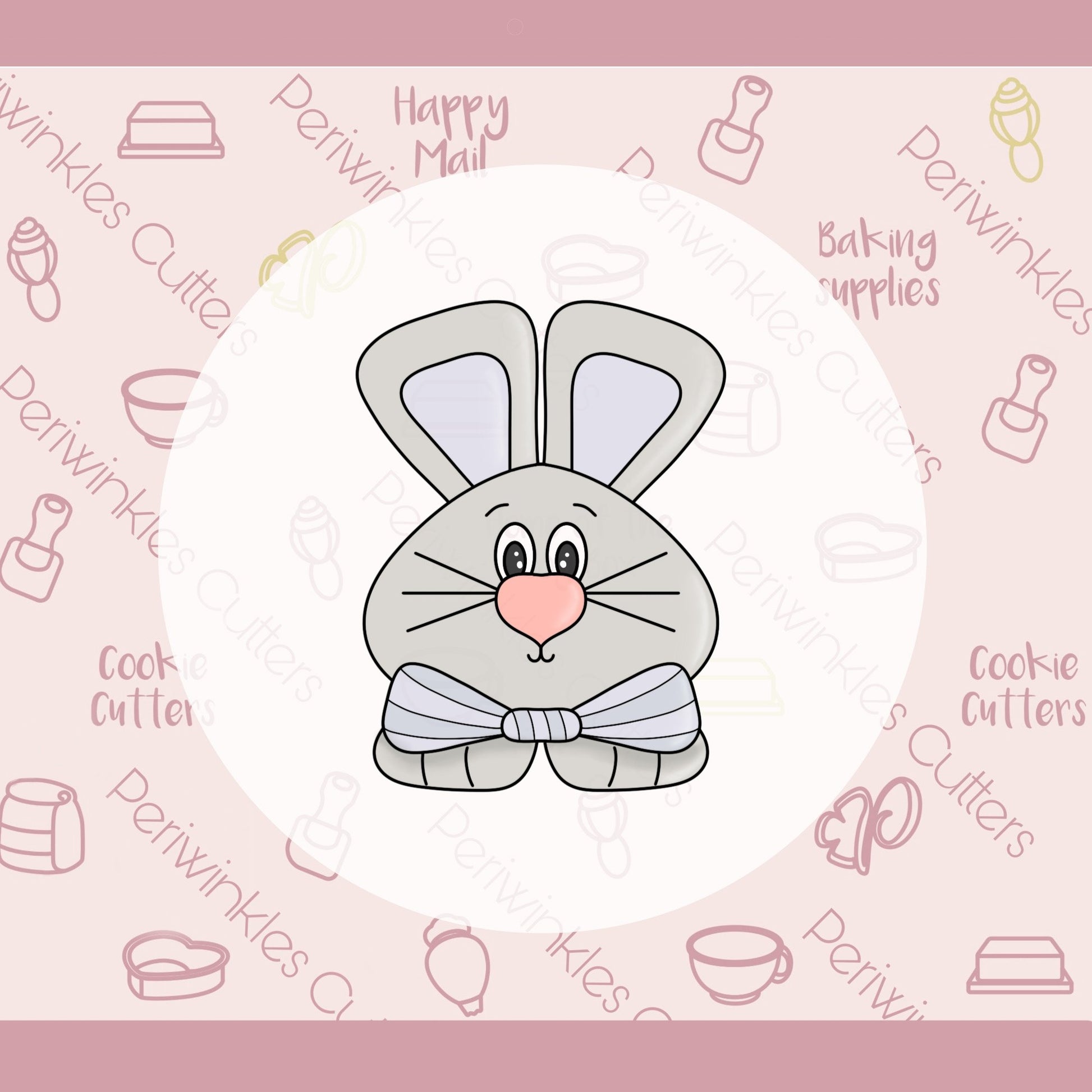 Big Ears Bunnies Set 3 Cookie Cutter - Periwinkles Cutters