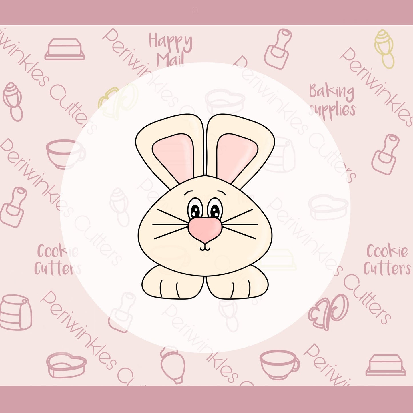 Big Ears Bunnies Set 3 Cookie Cutter - Periwinkles Cutters