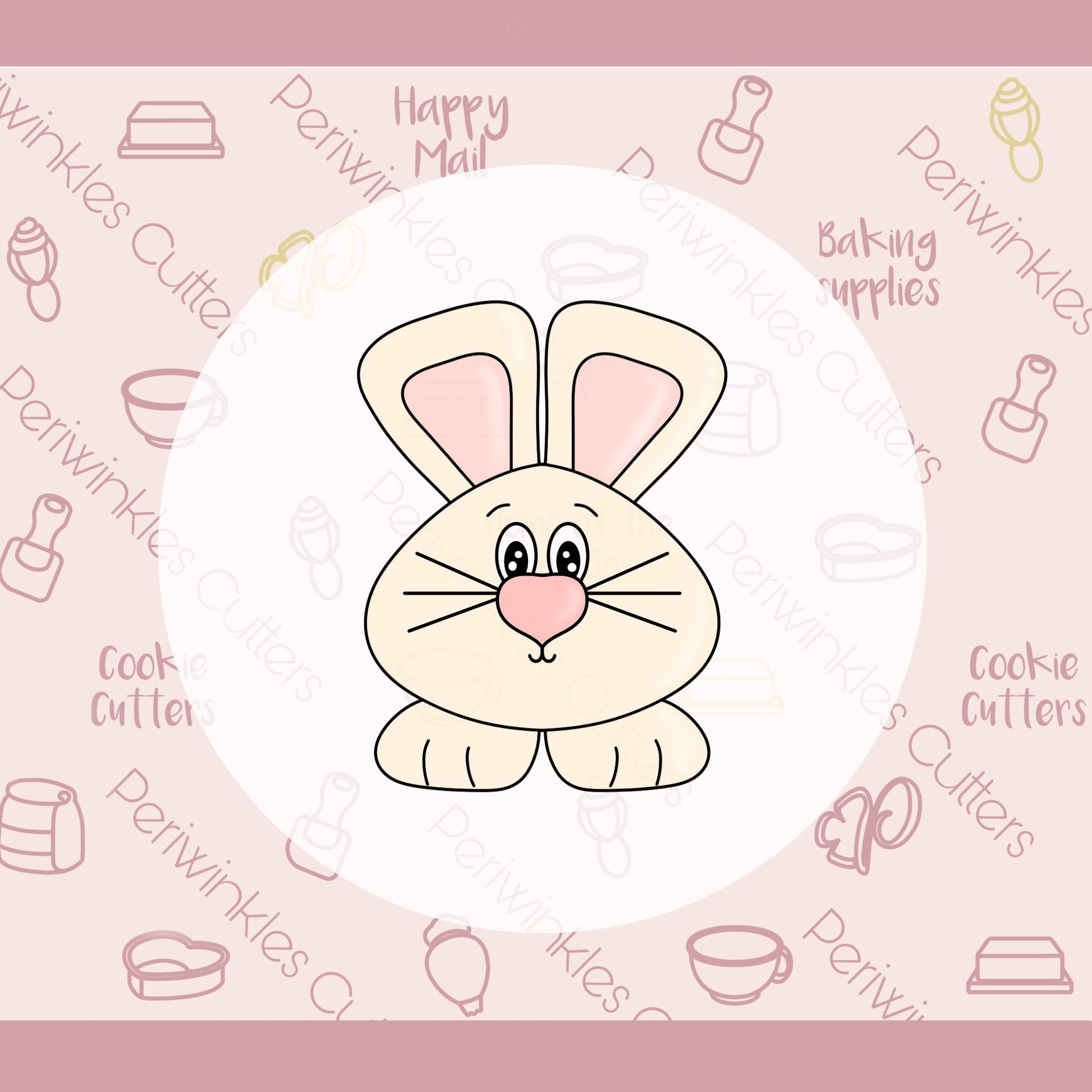 Big Ears Bunnies Set 3 Cookie Cutter - Periwinkles Cutters