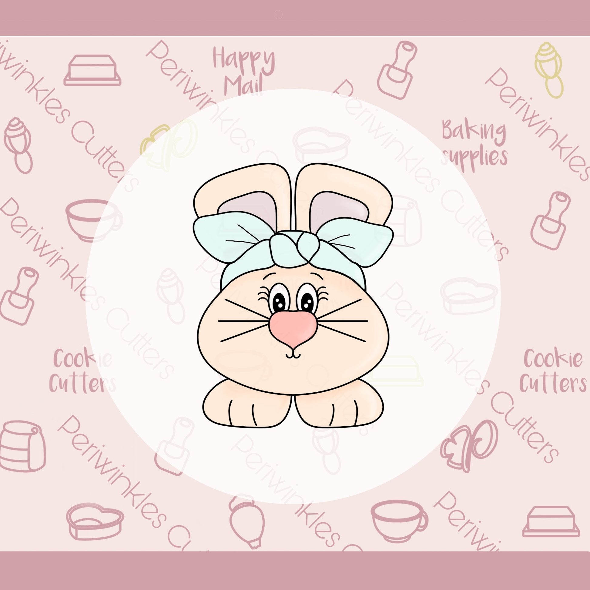 Big Ears Bunnies Set 3 Cookie Cutter - Periwinkles Cutters