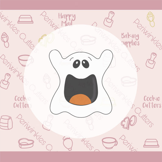 Big Mouth Ghost Cookie Cutter - Periwinkles Cutters