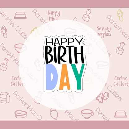 Birthday Greeting Card Cookie Cutters - Periwinkles Cutters