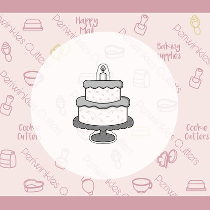 Birthday Greeting Card Cookie Cutters - Periwinkles Cutters