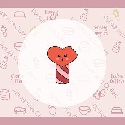 Bitten Heart Pop Cookie Cutter - Periwinkles Cutters