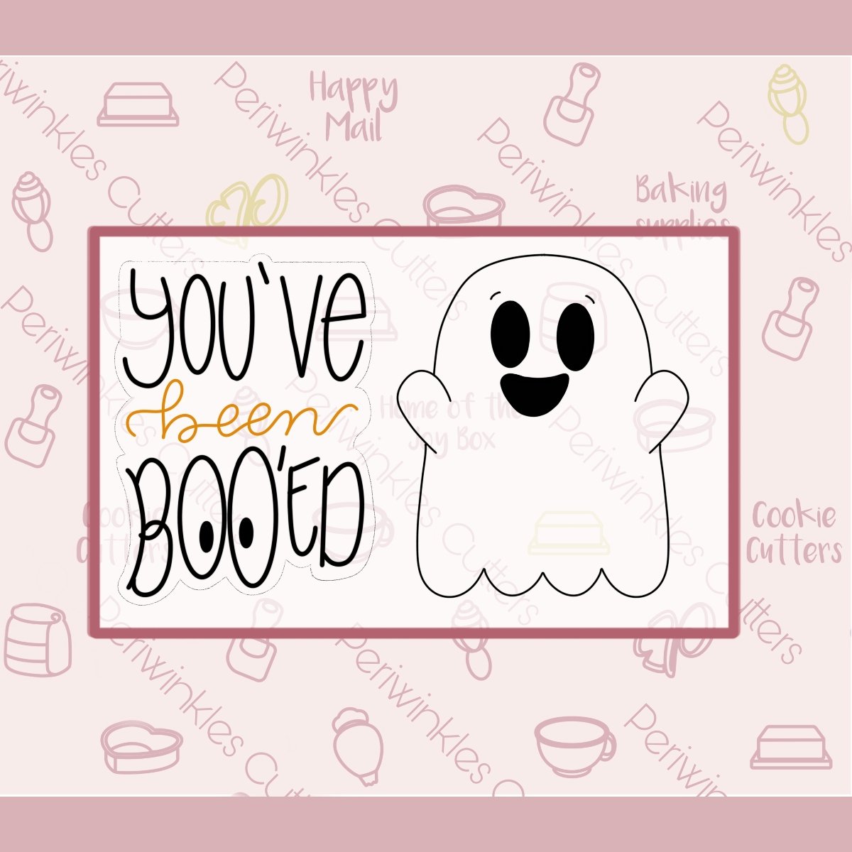 Booed Ghost Set of 2 Cookie Cutter - Periwinkles Cutters