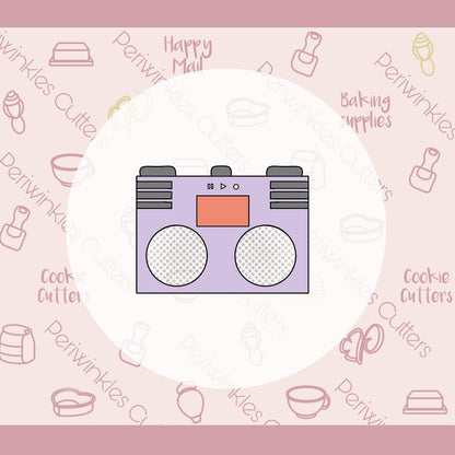 Boombox Cookie Cutter - Periwinkles Cutters